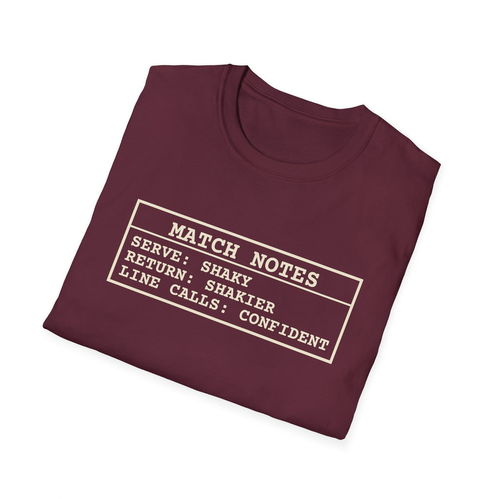 Match Notes – Funny Pickleball T-Shirt
