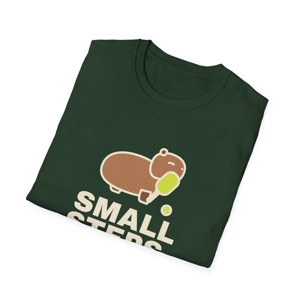 Small Steps. Big Lobs – Funny Capybara Pickleball T-Shirt