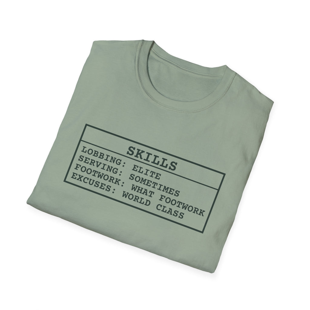 Skills – Funny Pickleball T-Shirt