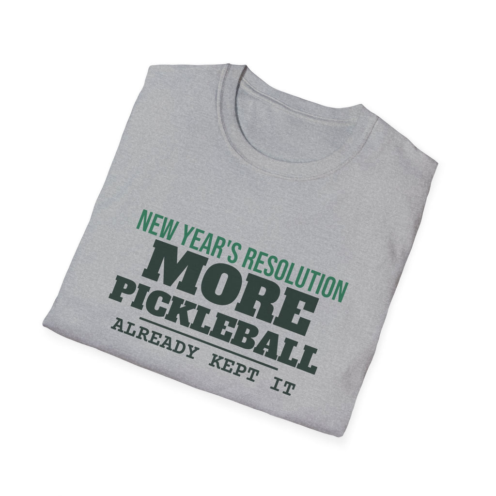 New Year's Resolution: More Pickleball – Funny Pickleball T-Shirt
