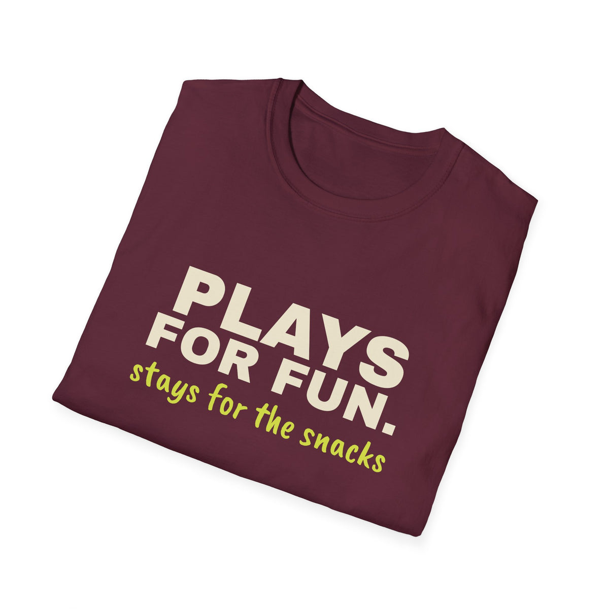 Plays for Fun. Stays for the Snacks – Funny Pickleball T-Shirt