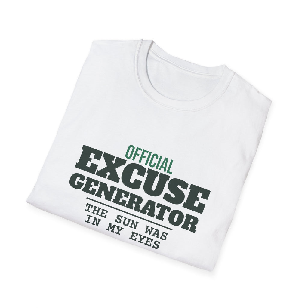 Official Excuse Generator – Funny Pickleball T-Shirt