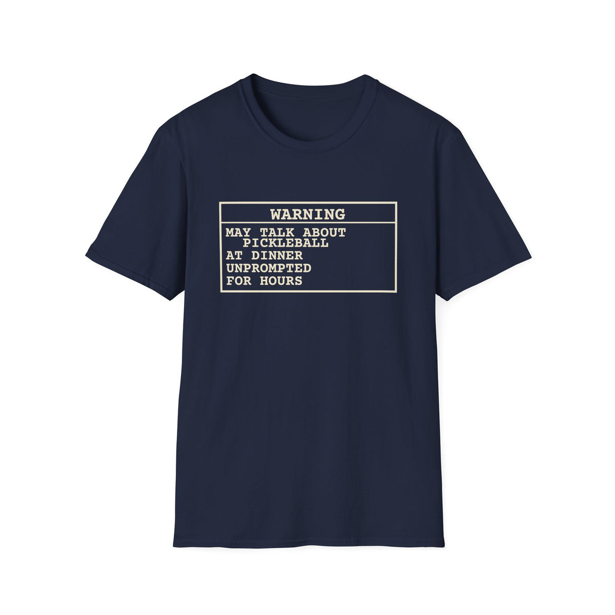 Warning: May Talk About Pickleball – Funny Pickleball Addict T-Shirt