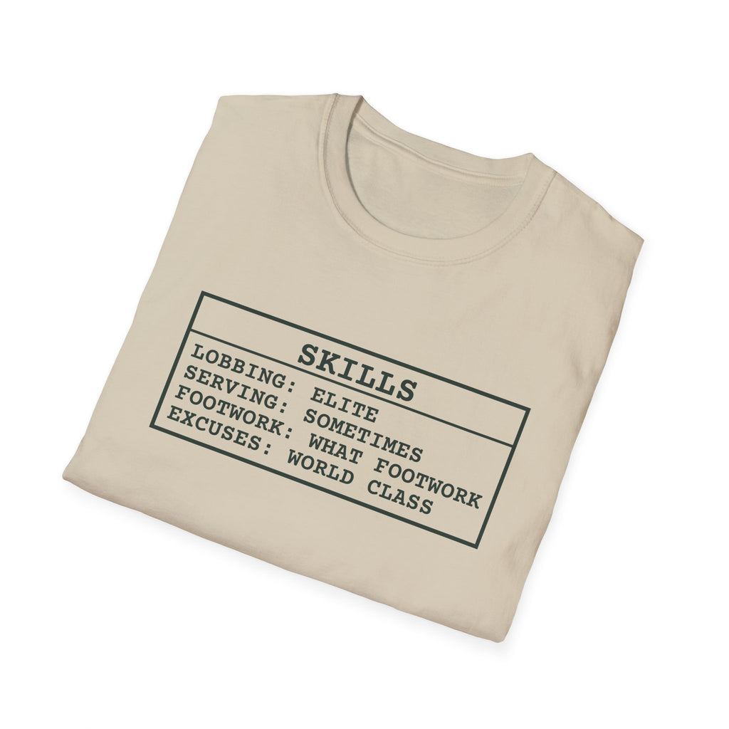Skills – Funny Pickleball T-Shirt