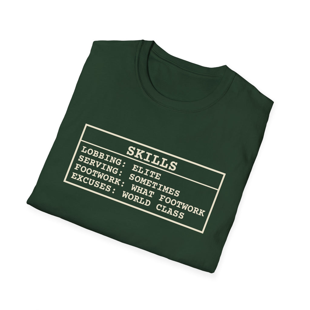 Skills – Funny Pickleball T-Shirt