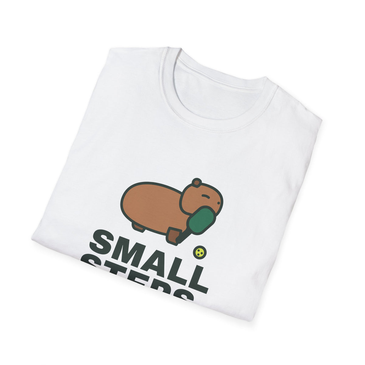 Small Steps. Big Lobs – Funny Capybara Pickleball T-Shirt