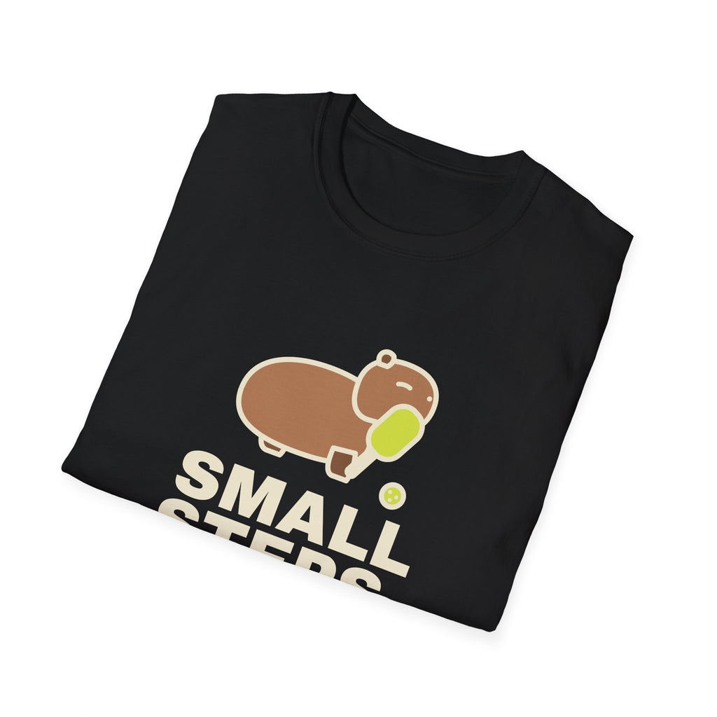 Small Steps. Big Lobs – Funny Capybara Pickleball T-Shirt