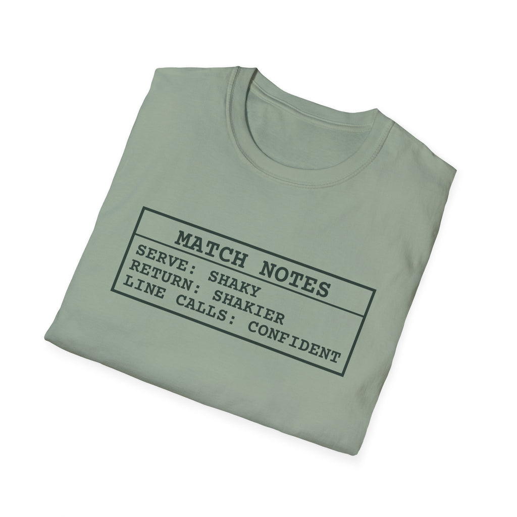 Match Notes – Funny Pickleball T-Shirt