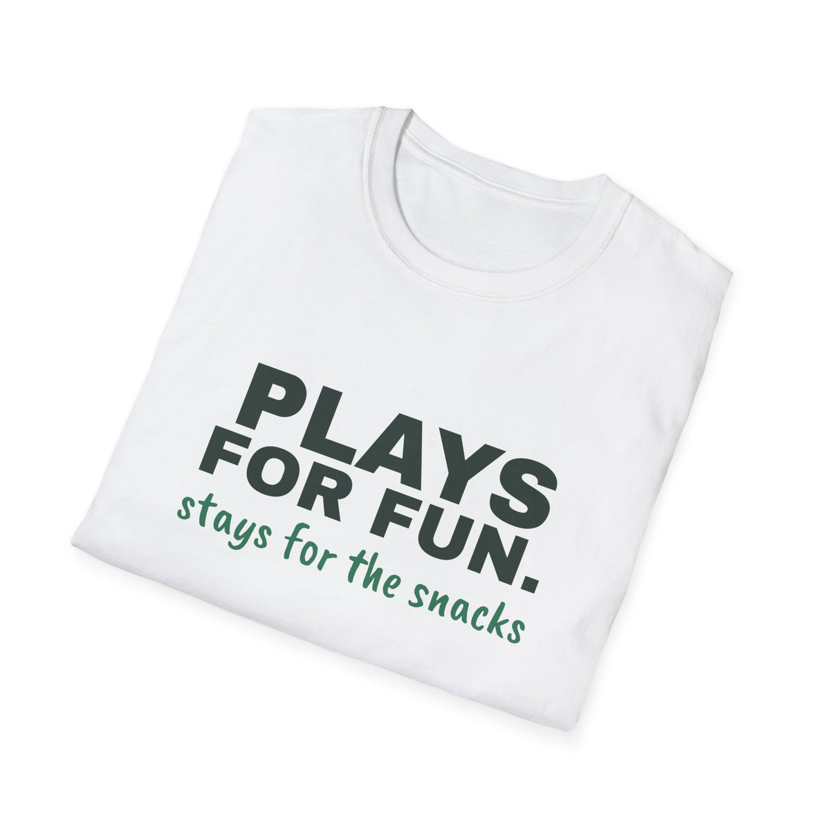 Plays for Fun. Stays for the Snacks – Funny Pickleball T-Shirt