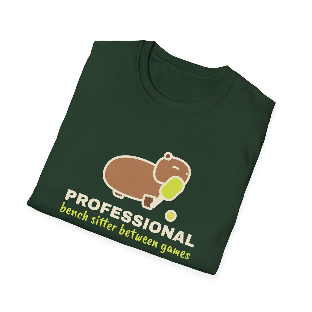 Professional Bench Sitter – Funny Capybara Pickleball T-Shirt