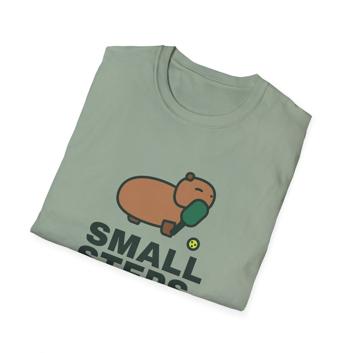 Small Steps. Big Lobs – Funny Capybara Pickleball T-Shirt
