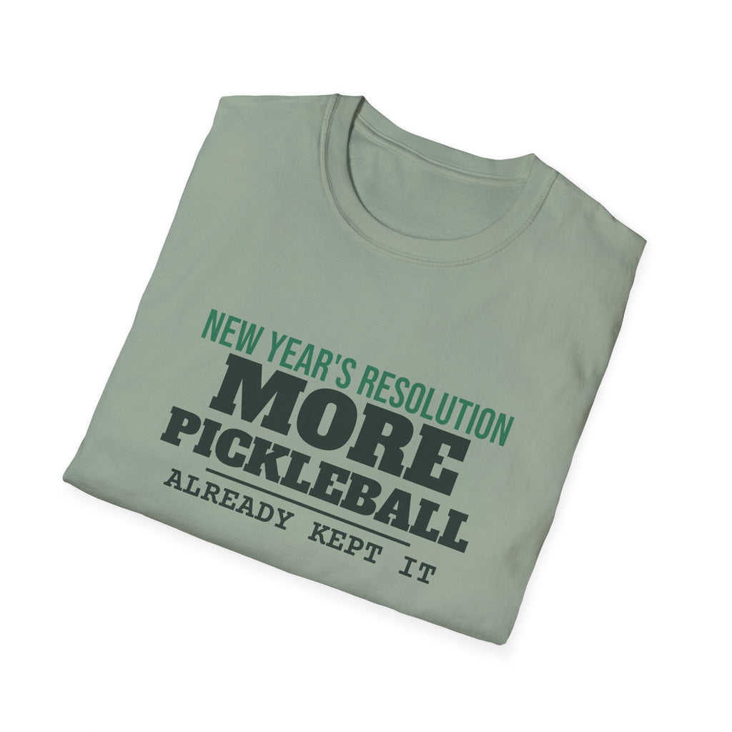 New Year's Resolution: More Pickleball – Funny Pickleball T-Shirt