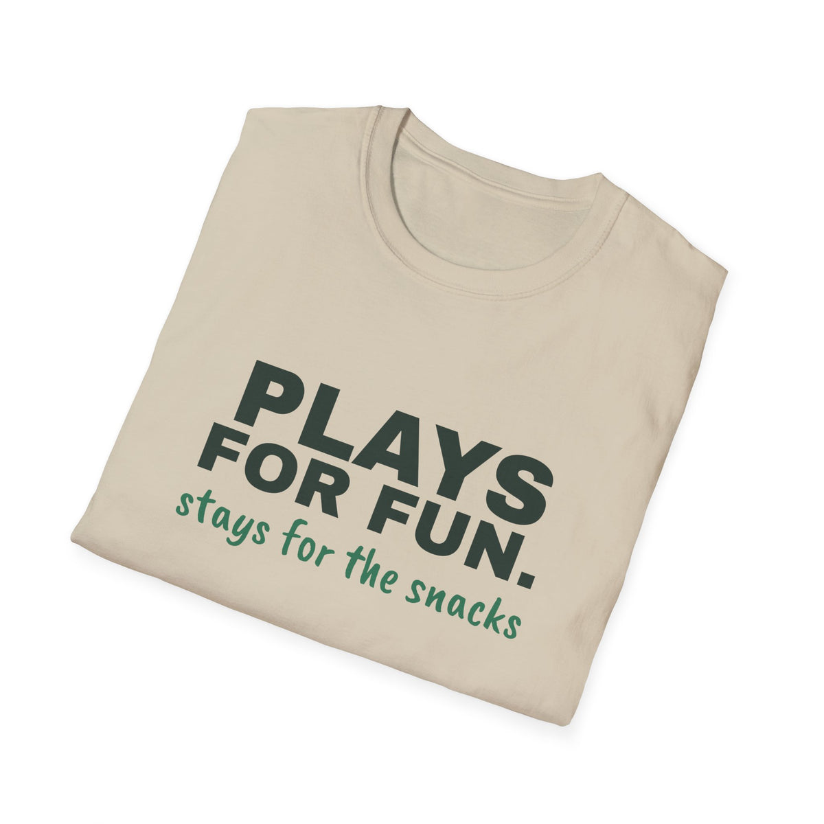 Plays for Fun. Stays for the Snacks – Funny Pickleball T-Shirt