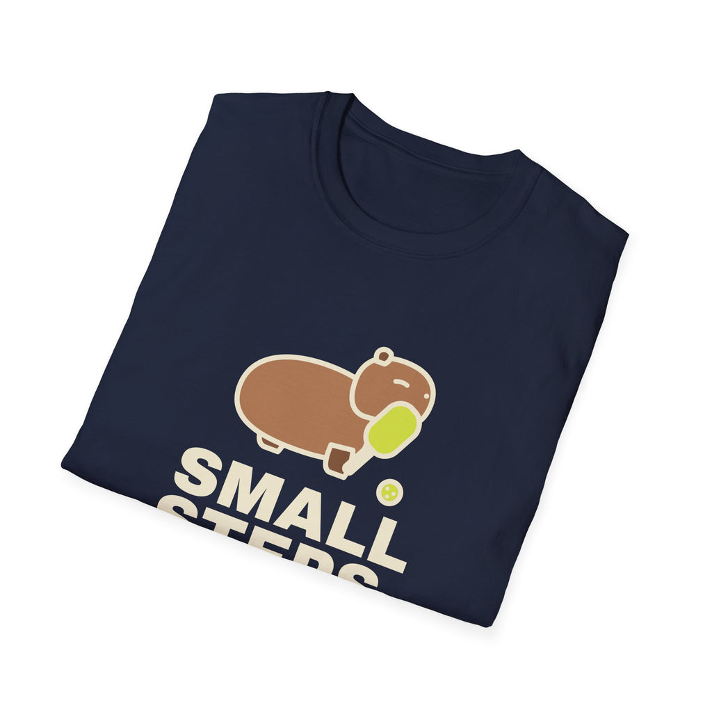 Small Steps. Big Lobs – Funny Capybara Pickleball T-Shirt