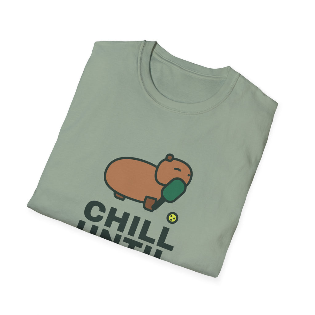 Chill Until Someone Calls It Out – Funny Capybara Pickleball T-Shirt