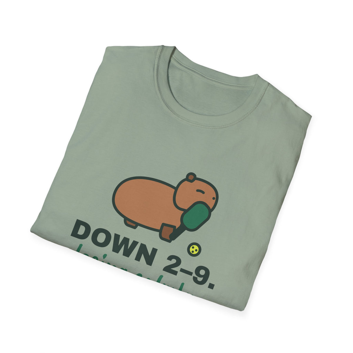 Down 2-9. Losing Calmly – Funny Capybara Pickleball T-Shirt