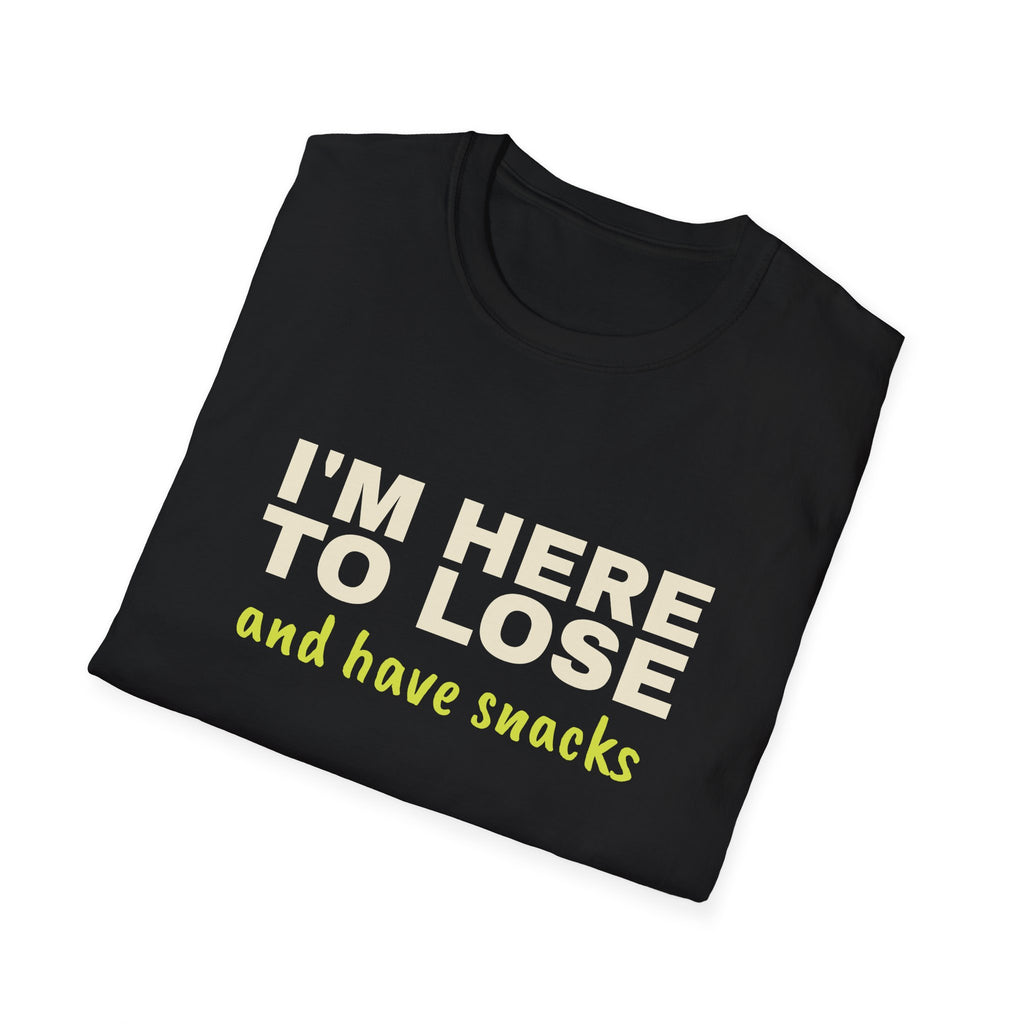 I'm Here to Lose and Have Snacks – Funny Pickleball T-Shirt