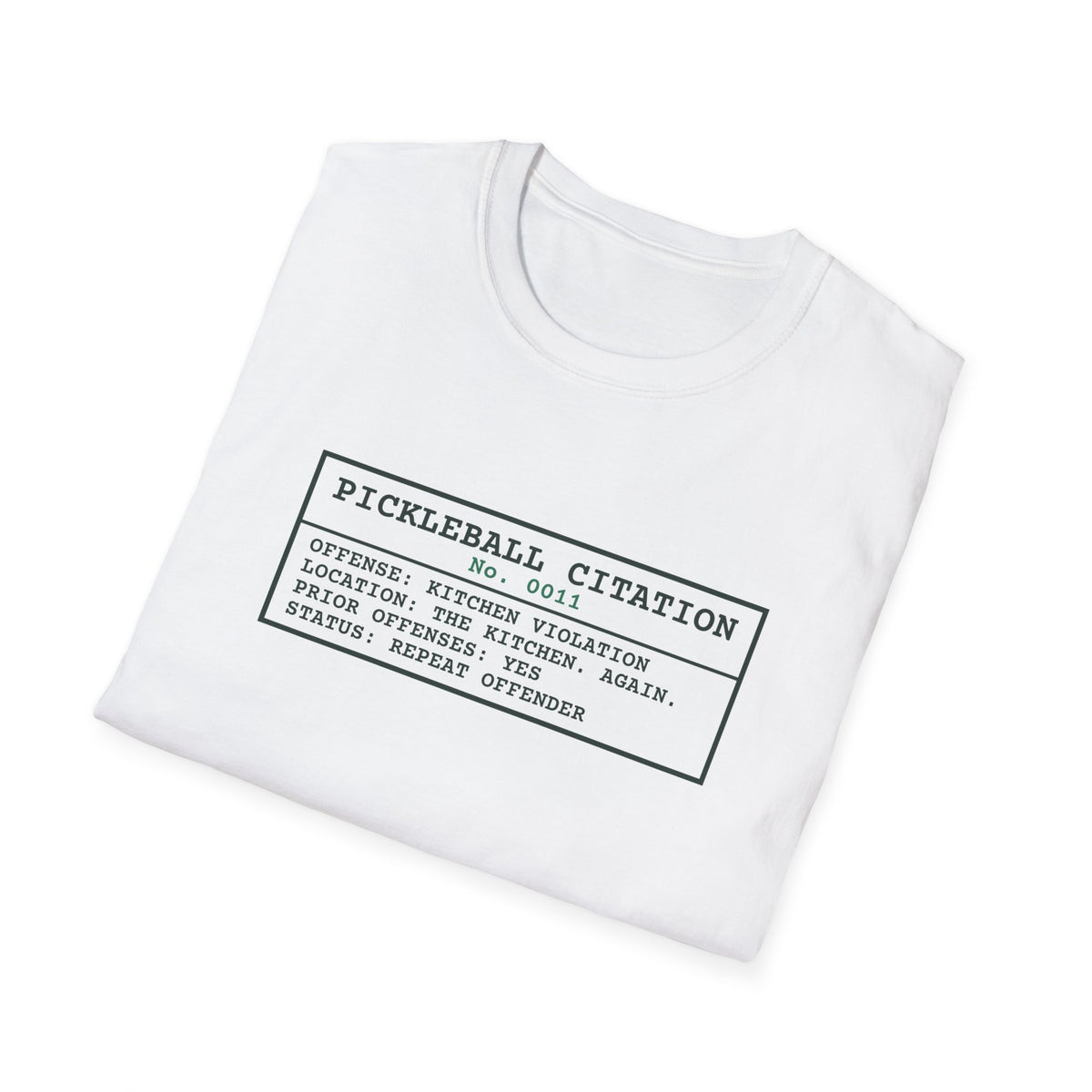 Pickleball Citation: Kitchen Violation – Funny Kitchen T-Shirt