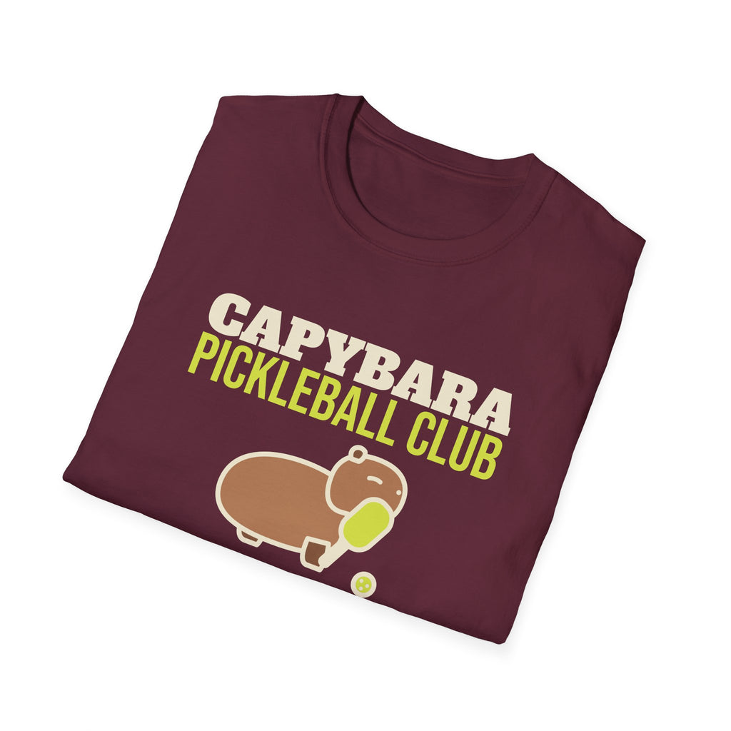 Capybara Pickleball Club: Holiday Social – Funny Christmas Pickleball T-Shirt