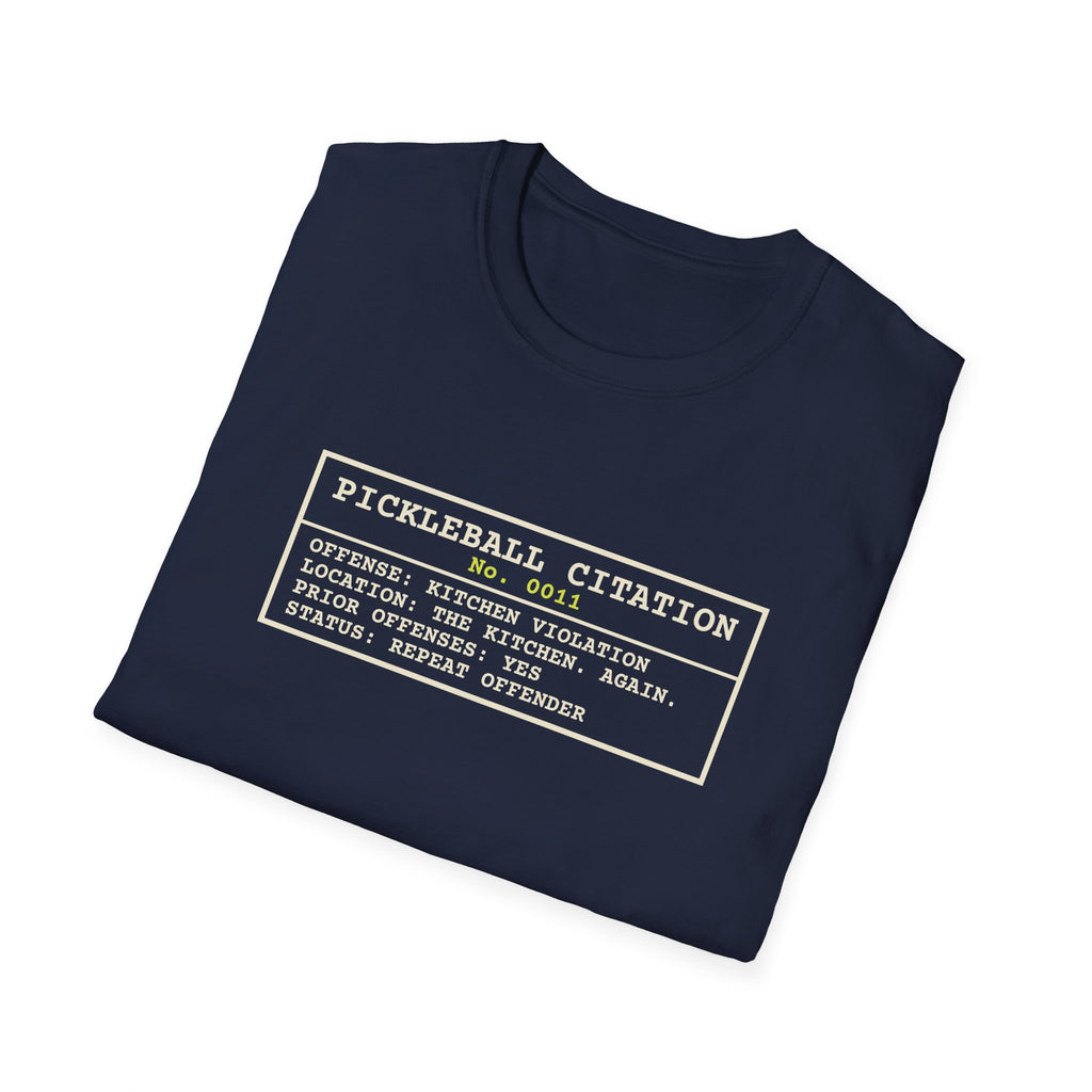 Pickleball Citation: Kitchen Violation – Funny Kitchen T-Shirt