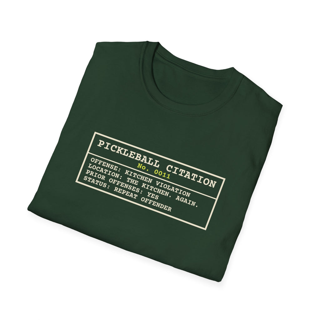 Pickleball Citation: Kitchen Violation – Funny Kitchen T-Shirt