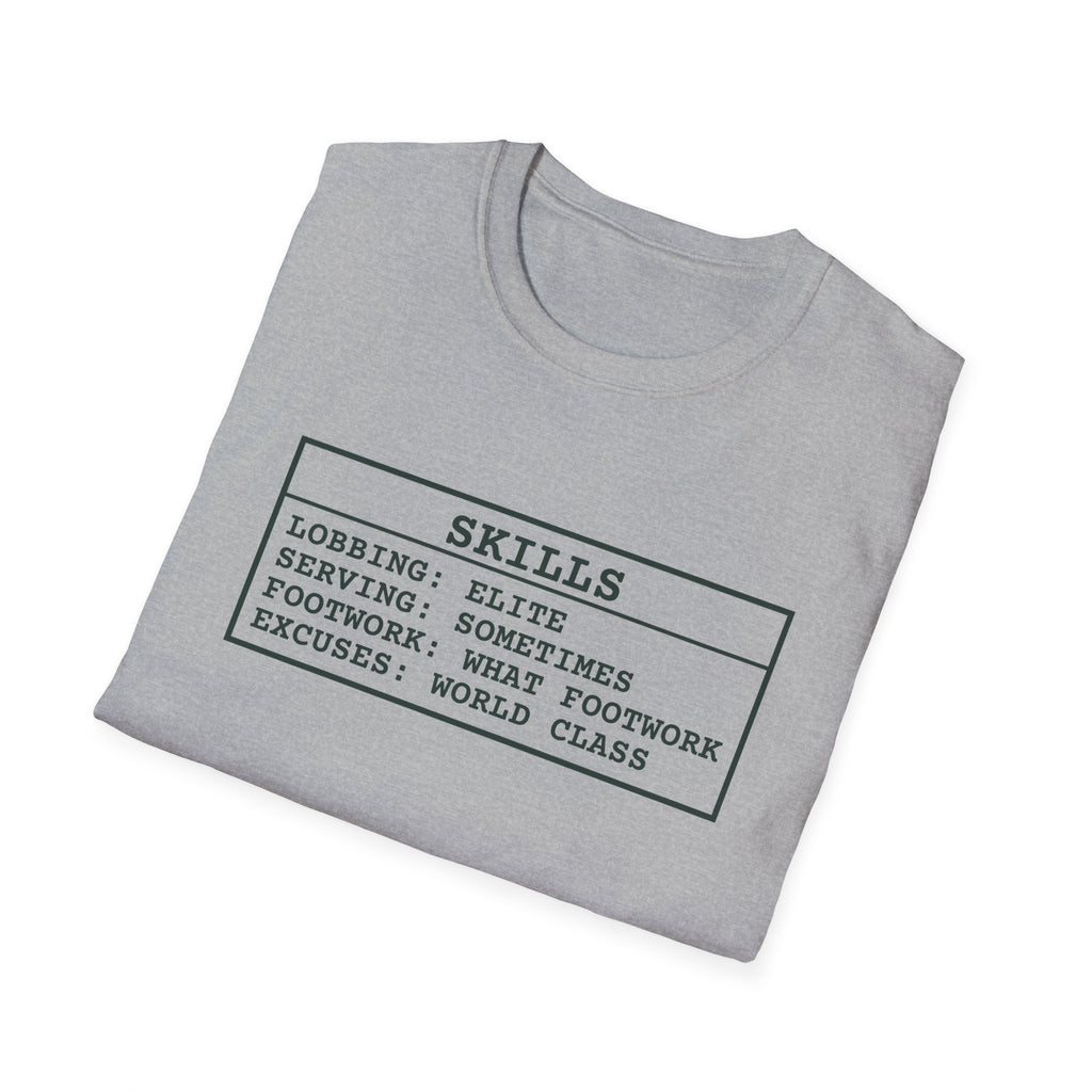 Skills – Funny Pickleball T-Shirt