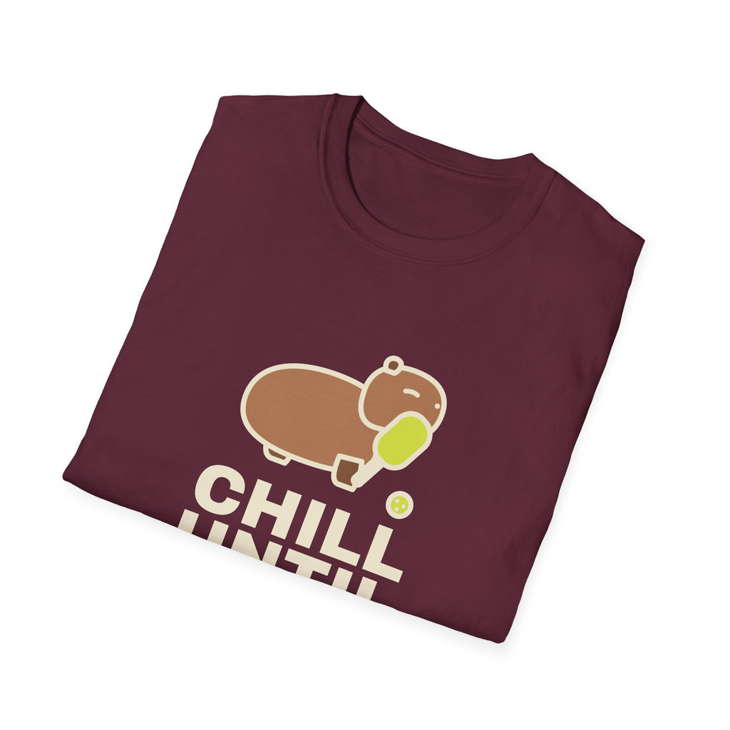 Chill Until Someone Calls It Out – Funny Capybara Pickleball T-Shirt