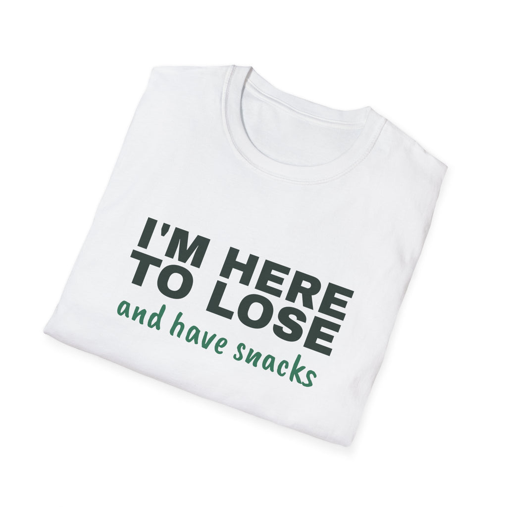 I'm Here to Lose and Have Snacks – Funny Pickleball T-Shirt