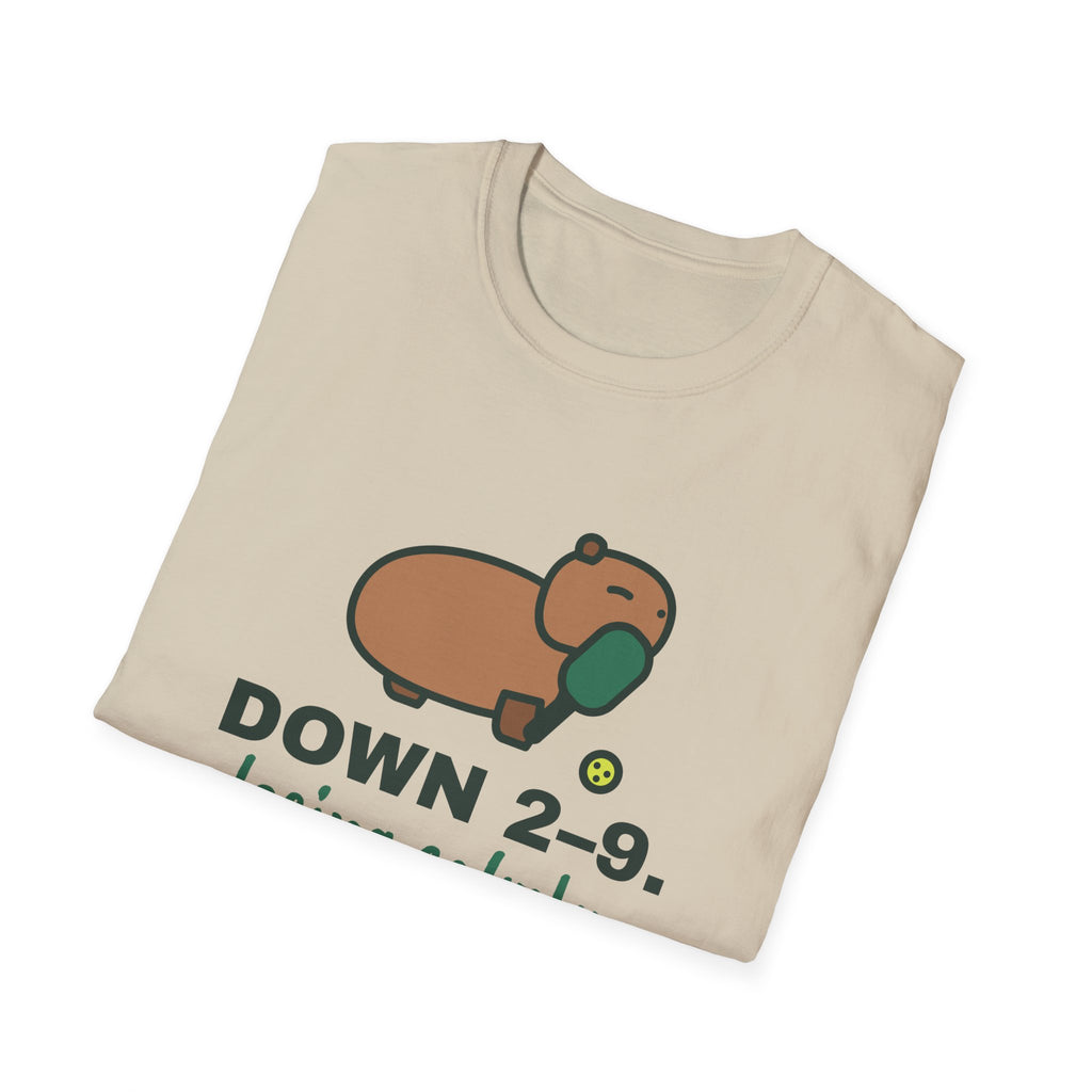 Down 2-9. Losing Calmly – Funny Capybara Pickleball T-Shirt
