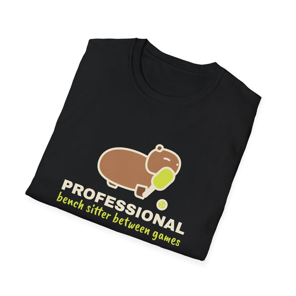 Professional Bench Sitter – Funny Capybara Pickleball T-Shirt