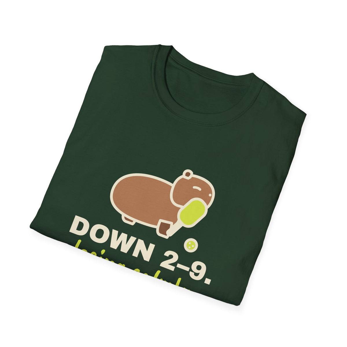 Down 2-9. Losing Calmly – Funny Capybara Pickleball T-Shirt