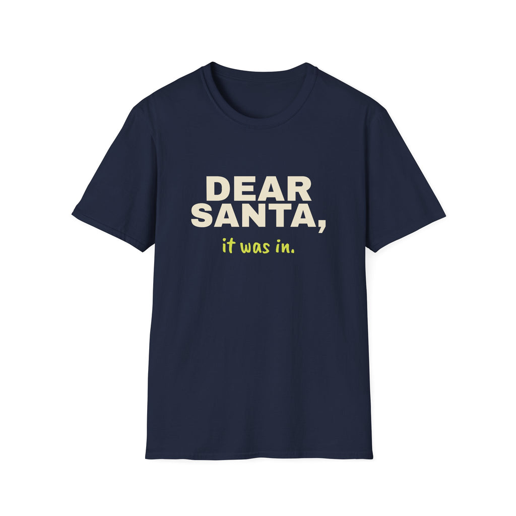 Dear Santa, It Was In – Funny Christmas Pickleball T-Shirt