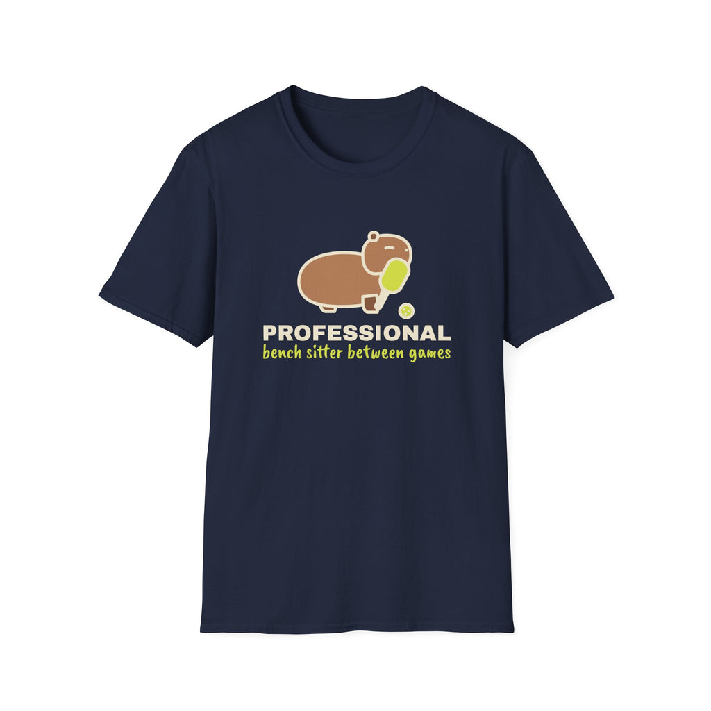Professional Bench Sitter – Funny Capybara Pickleball T-Shirt