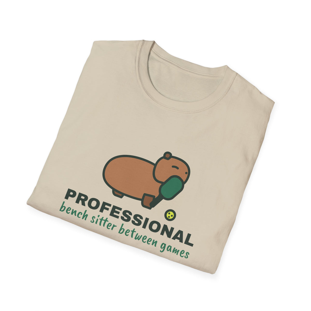 Professional Bench Sitter – Funny Capybara Pickleball T-Shirt
