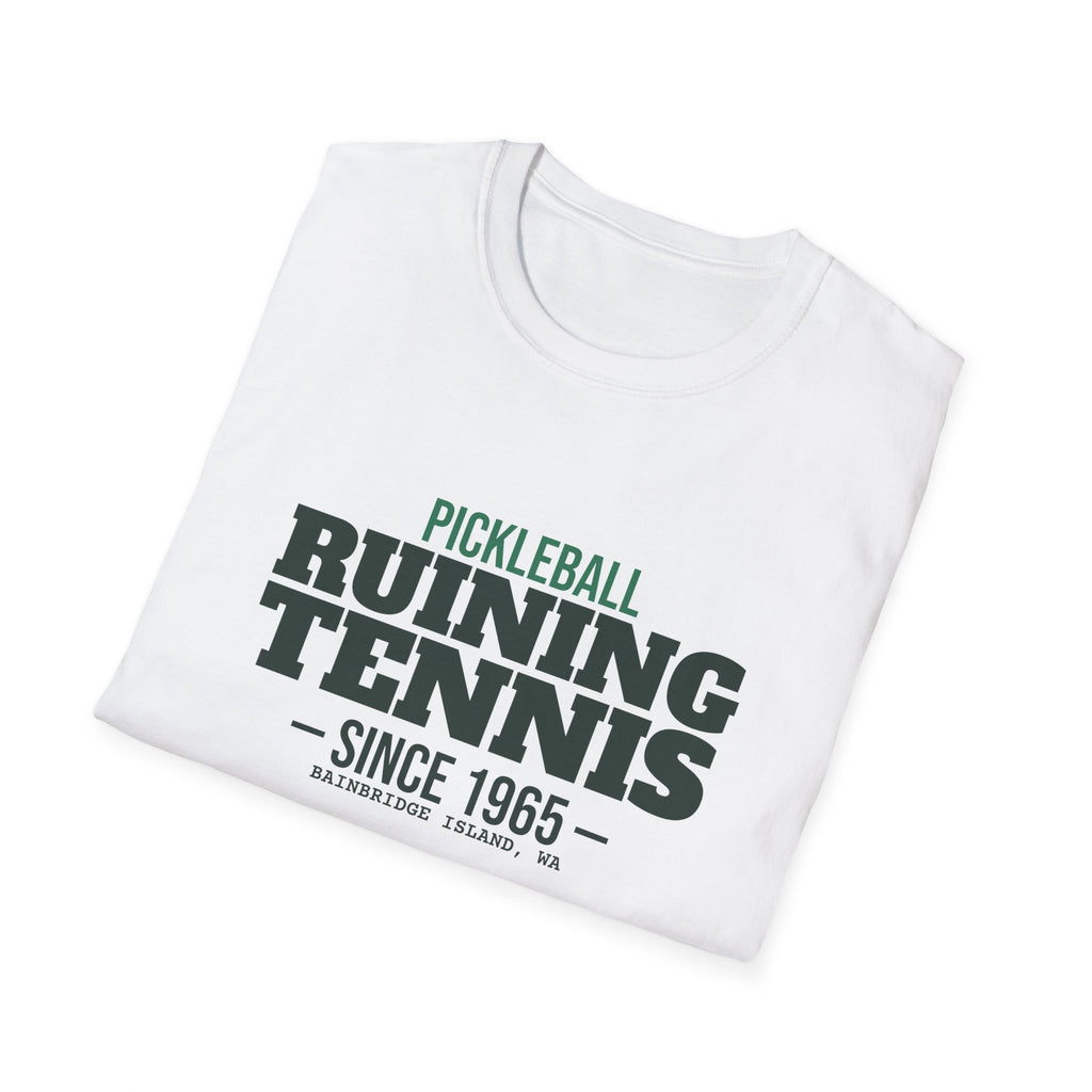 Pickleball: Ruining Tennis Since 1965 – Funny Tennis vs Pickleball T-Shirt