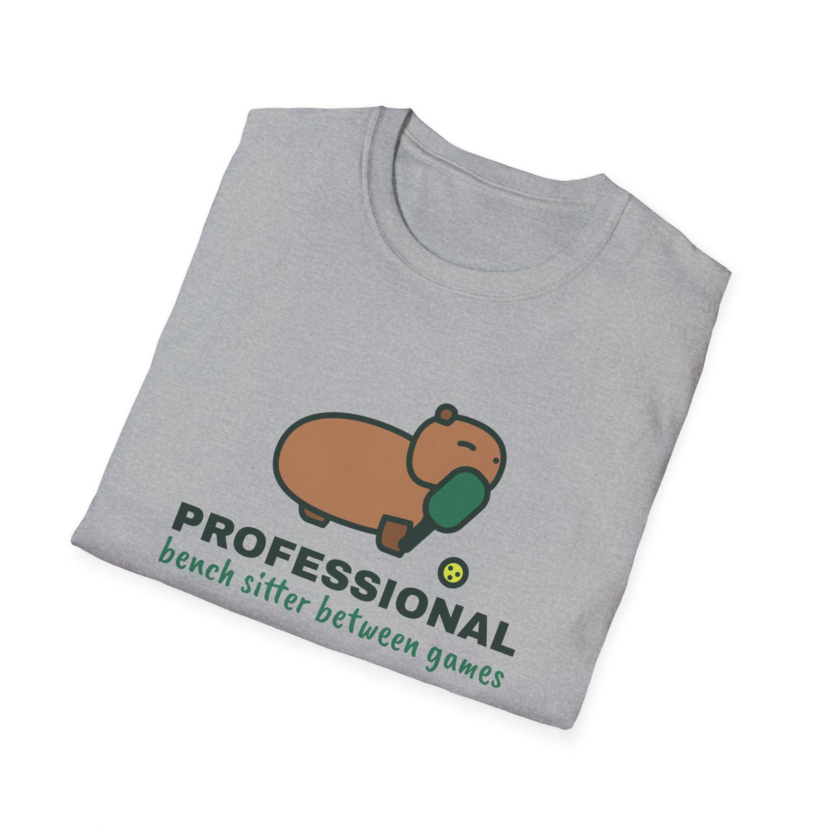 Professional Bench Sitter – Funny Capybara Pickleball T-Shirt
