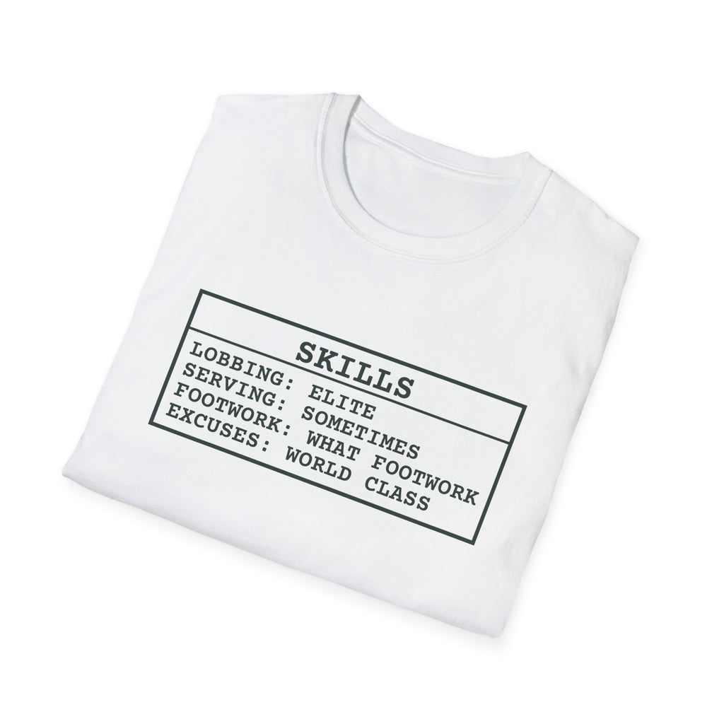 Skills – Funny Pickleball T-Shirt
