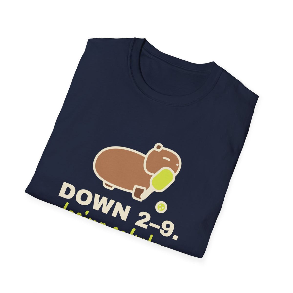Down 2-9. Losing Calmly – Funny Capybara Pickleball T-Shirt