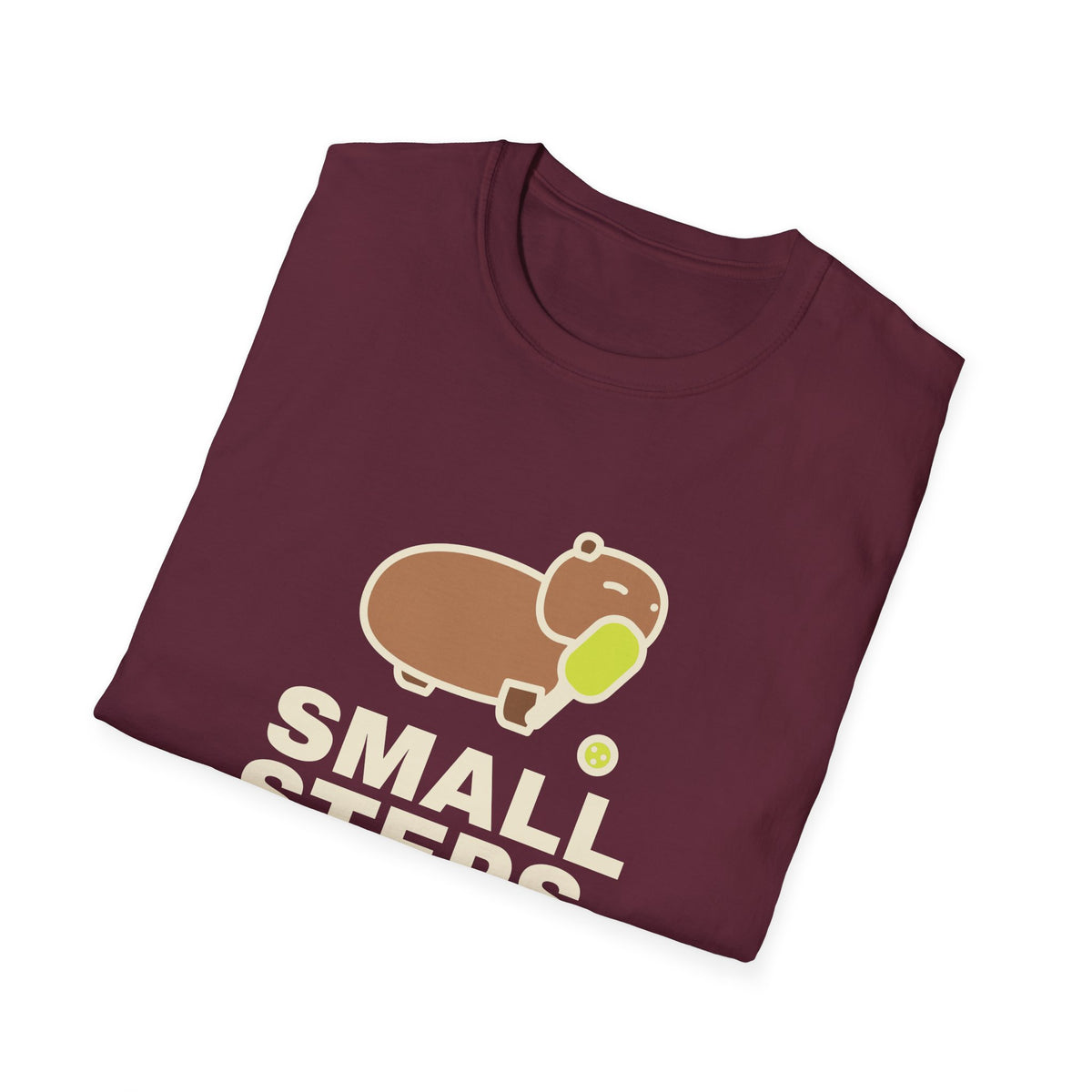 Small Steps. Big Lobs – Funny Capybara Pickleball T-Shirt